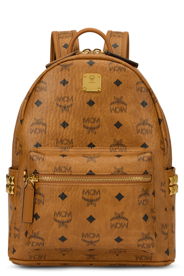 Backpack Stark Cognac Synthetic Leather Polyurethane Backpacks