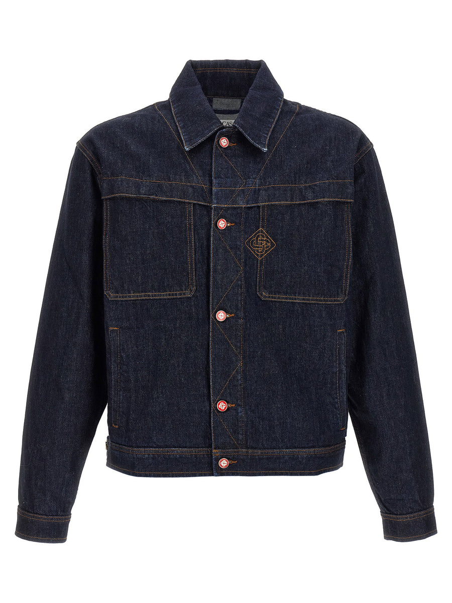 Casablanca Cotton Denim Jacket — Navy