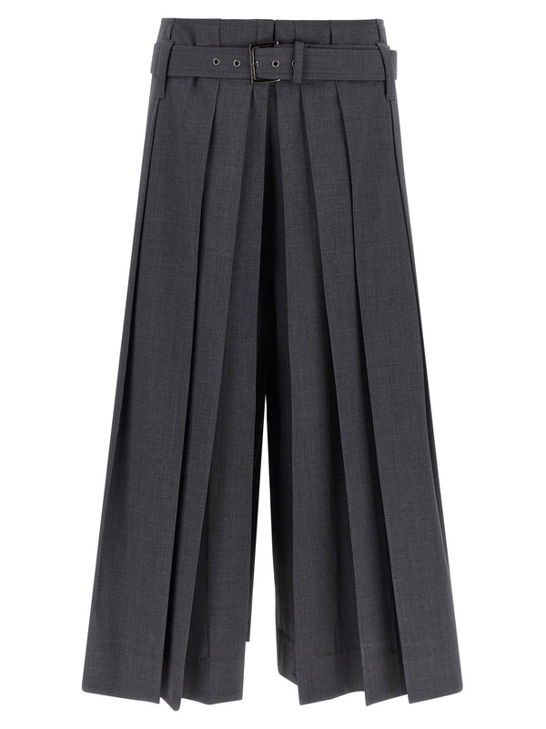 Brunello Cucinelli Tailored Pleated Bermuda Shorts — Grey