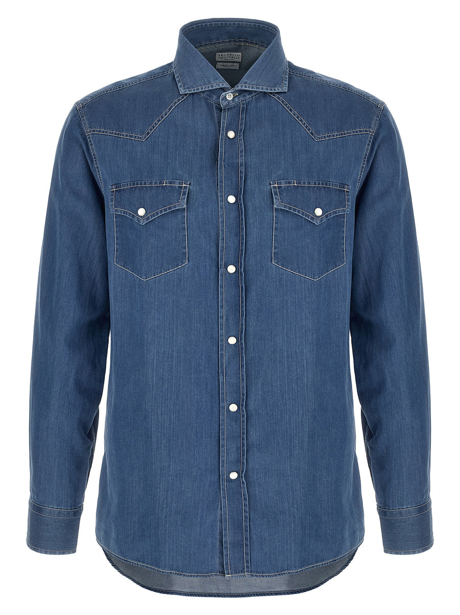 Brunello Cucinelli Shirt — Blue