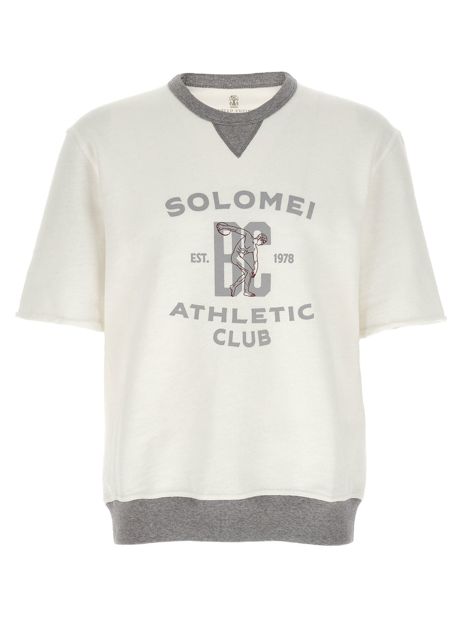 Brunello Cucinelli Cotton-Linen Mélange Sweatshirt — Off-white