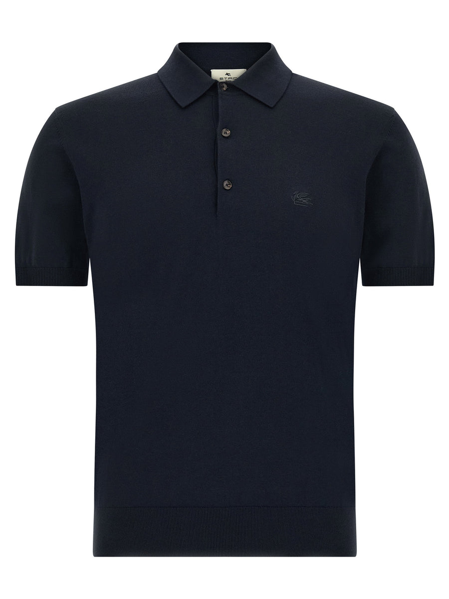 Etro Pegaso Polo Shirt — Navy