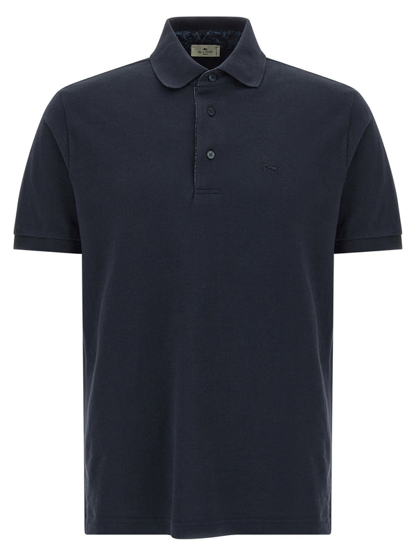 Etro Pegaso Polo Shirt — Navy