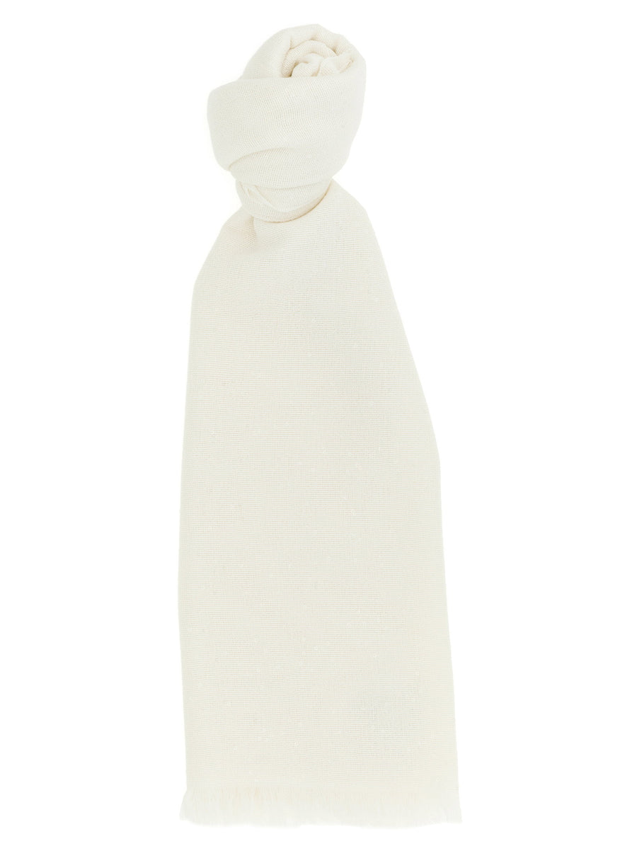 Brunello Cucinelli Diamante Scarf — Cream