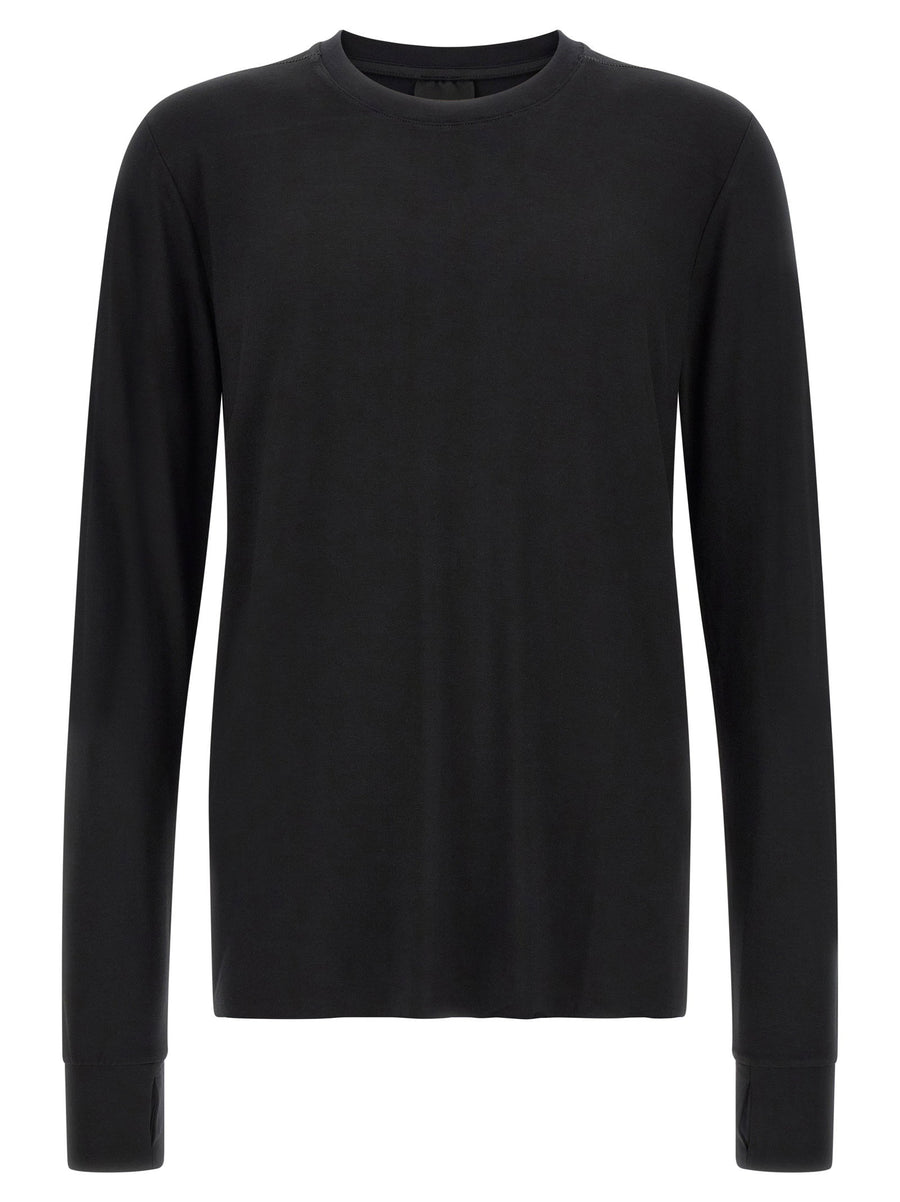 Thom Krom Stretch Viscose Jersey with Thumb Holes T-shirt — Black