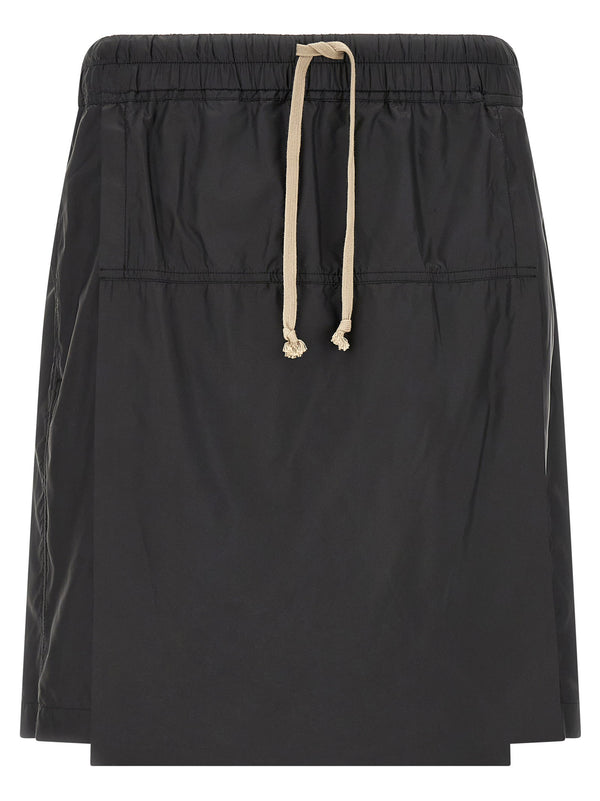 تنورة كينت تقنية Rick Owens شورت — أسود