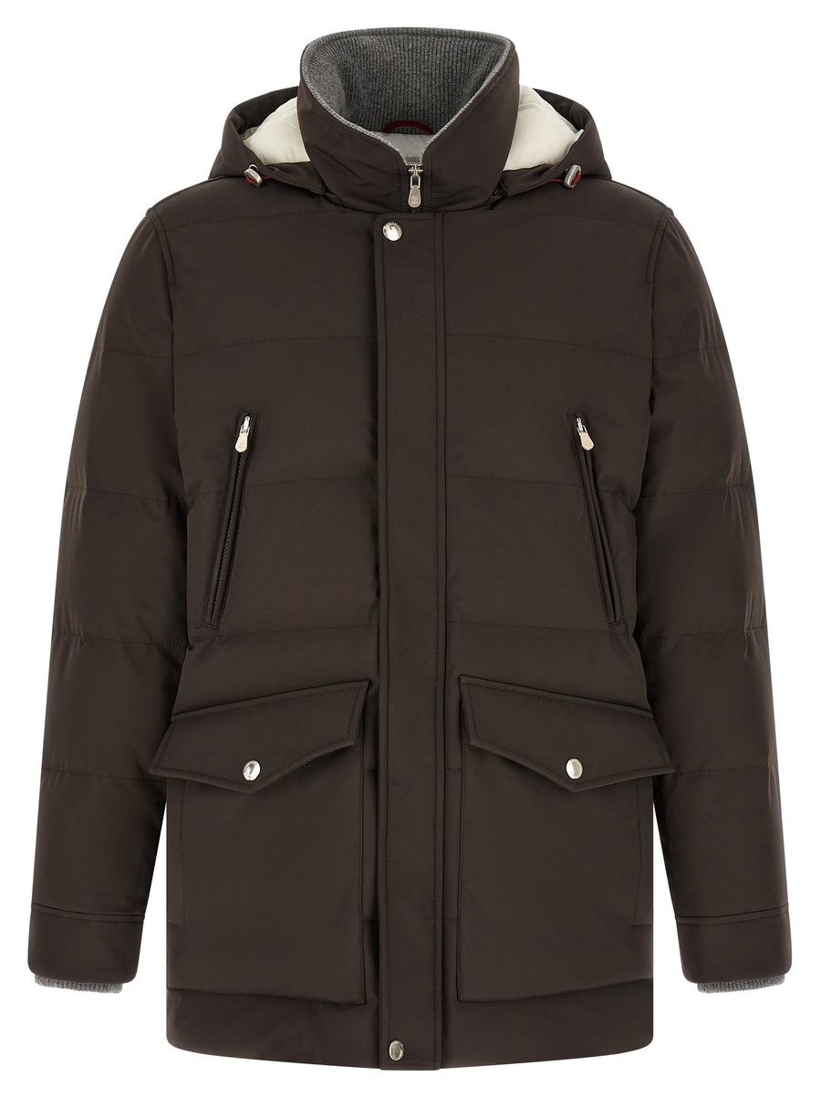 Brunello Cucinelli Quilted Down Parka — Black