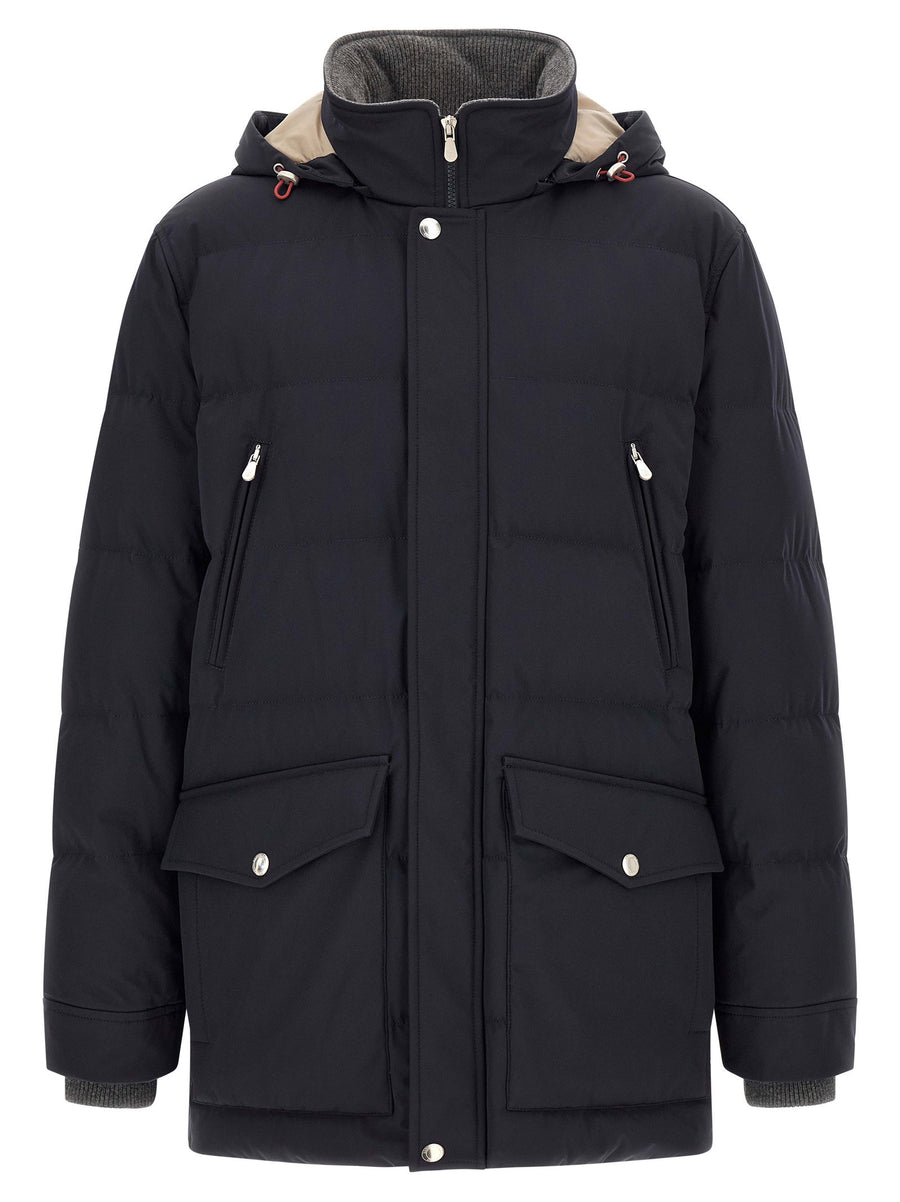 Brunello Cucinelli Goose Down Quilted Down Jacket — Black