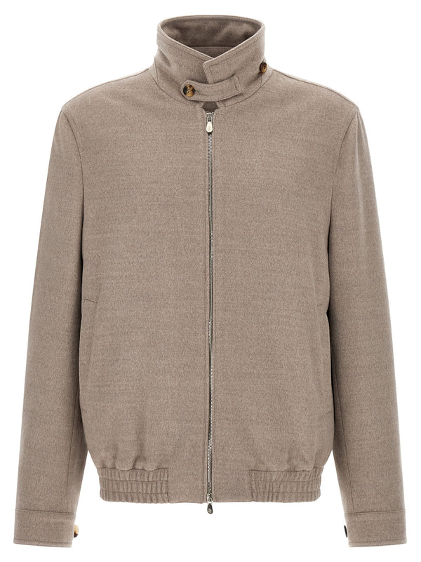 Brunello Cucinelli Virgin Wool Beaver Bomber Jacket