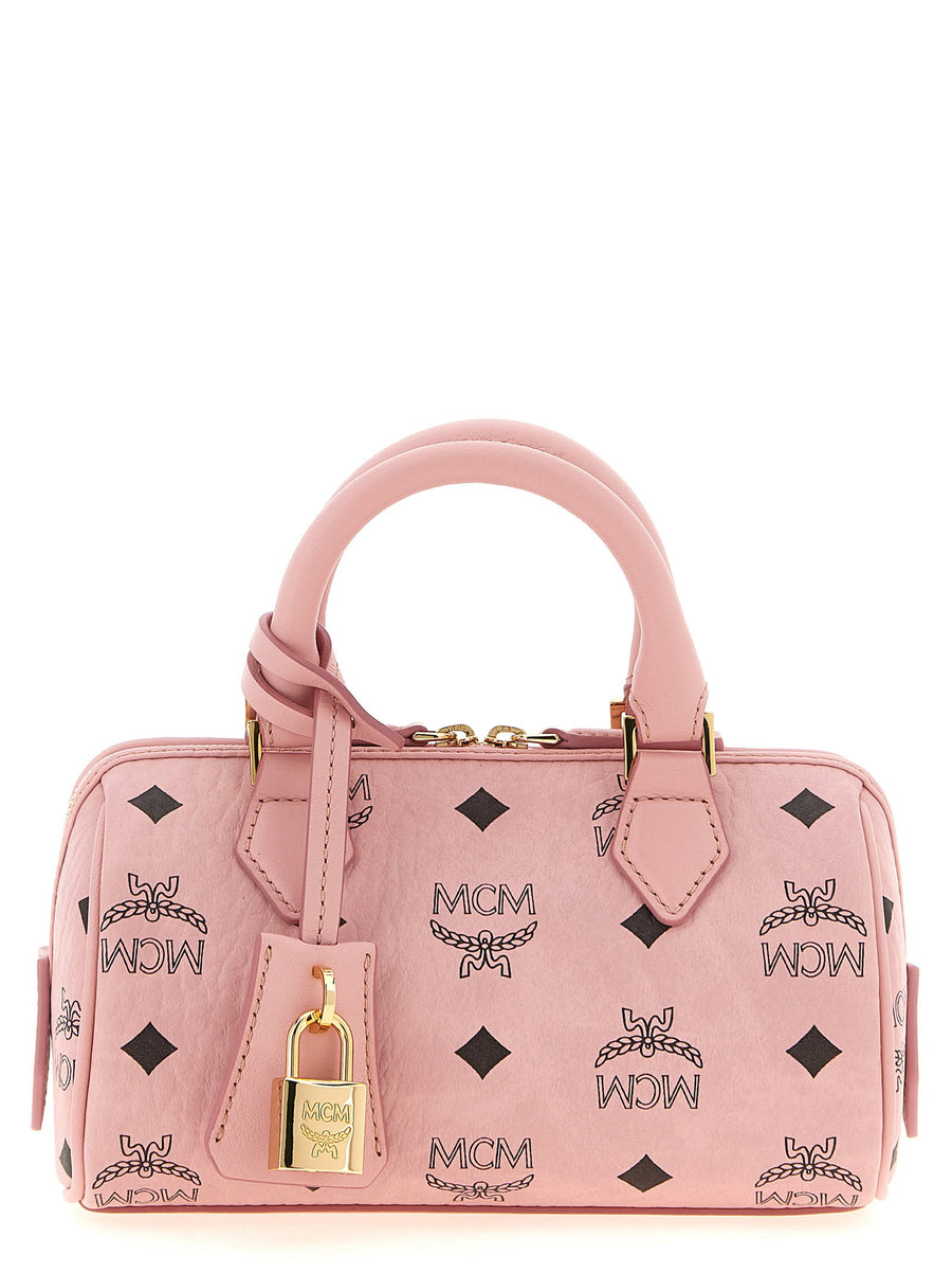 Mcm Ella Boston Top Handle Bag — Pink