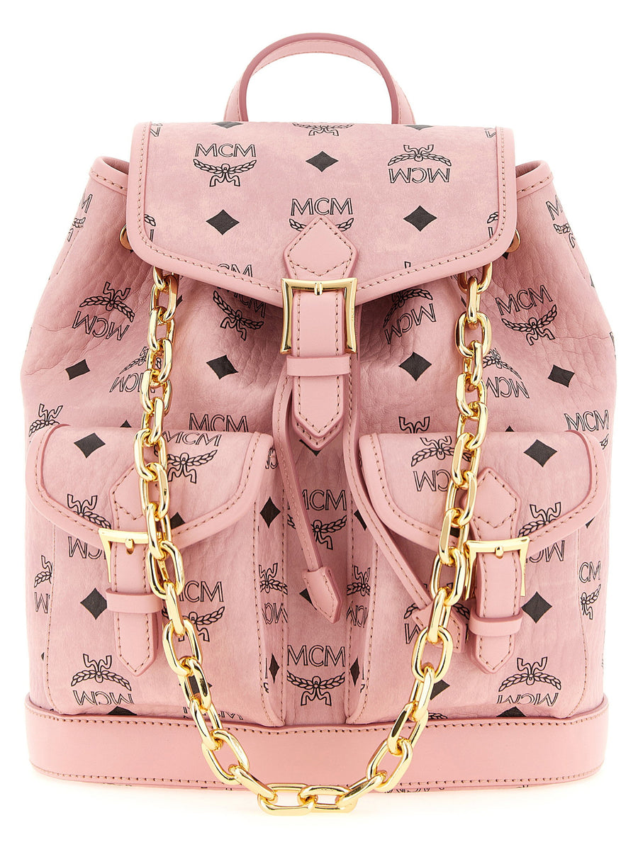 Mcm Aren Backpack — Pink
