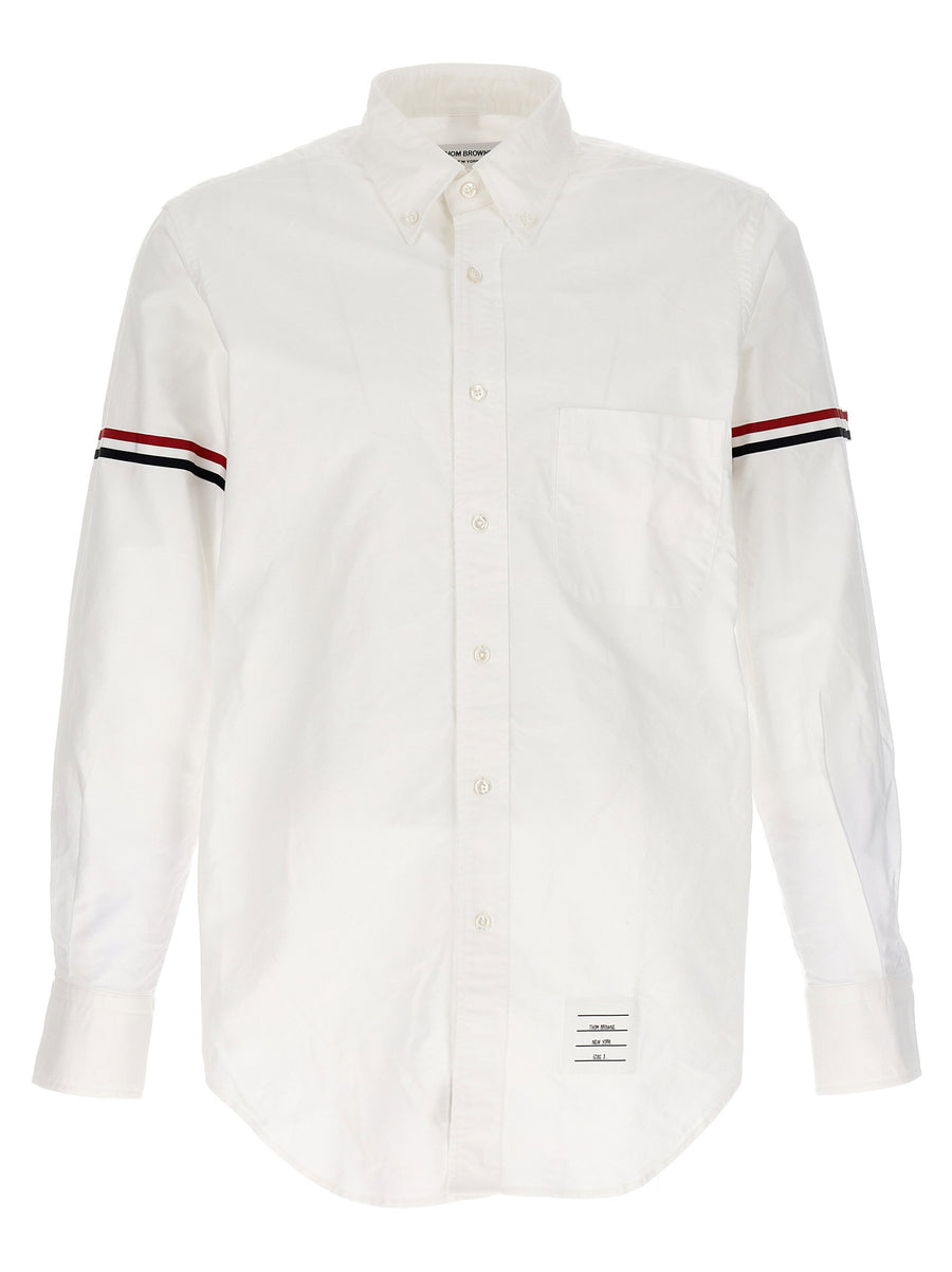 Thom Browne Striped Sleeve Shirt — White