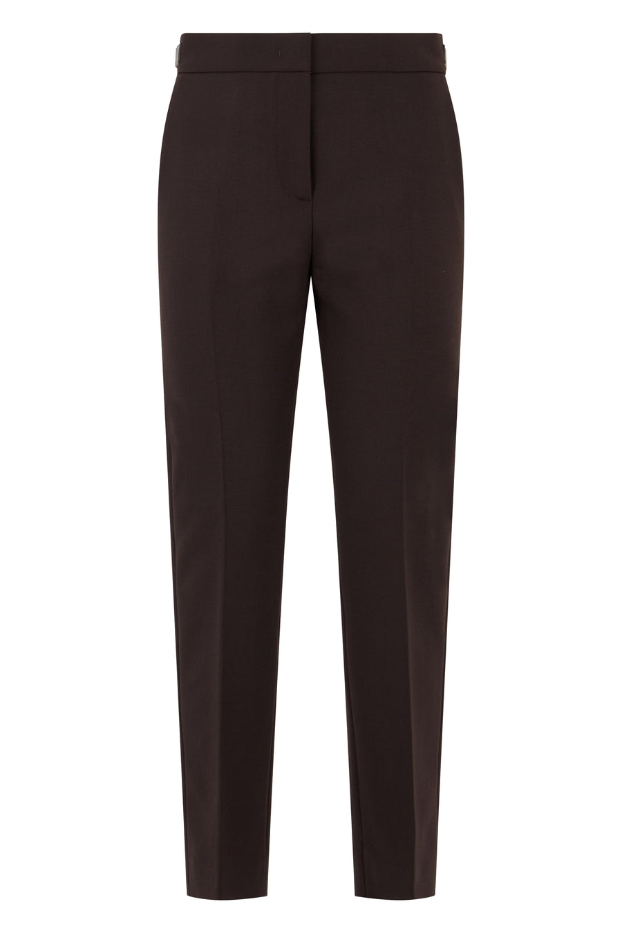 Trousers With Pleats Ebony Virgin Wool Tapered