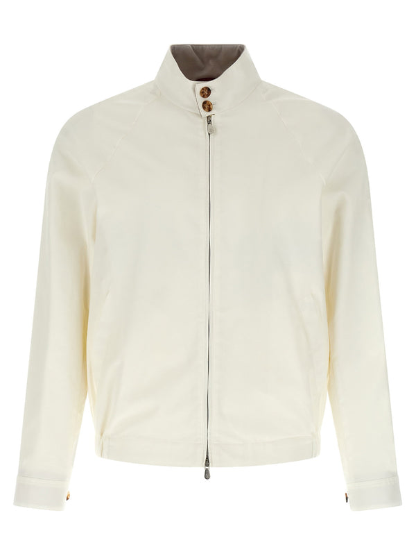 Brunello Cucinelli Techno Cotton Jacket — Cream