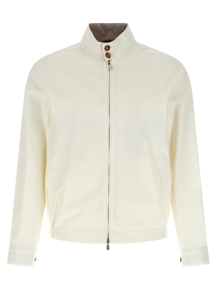 Brunello Cucinelli حذاء رياضي قطن جاكيت — كرمي