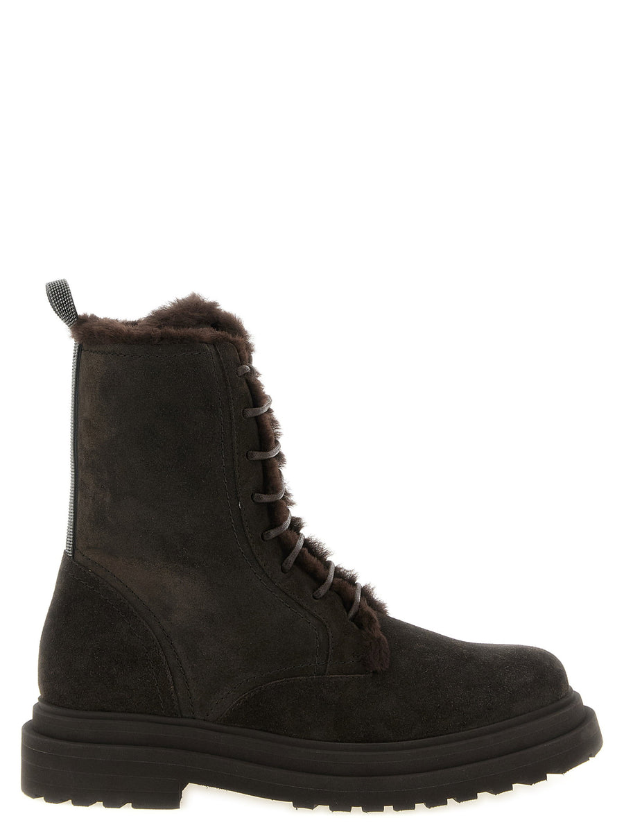 Brunello Cucinelli Precious Loop Boot — Brown