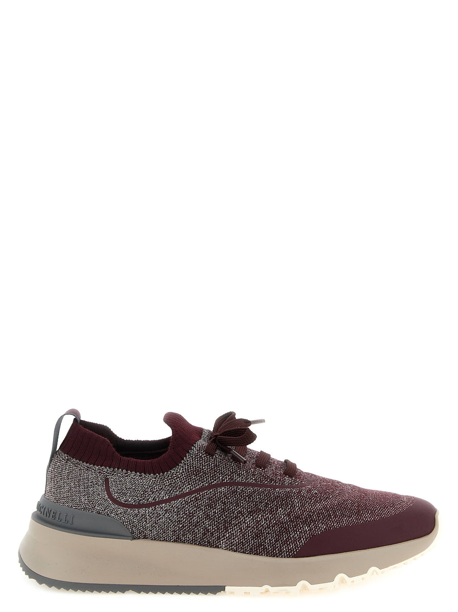 Brunello Cucinelli Runners Sneaker — burgundy