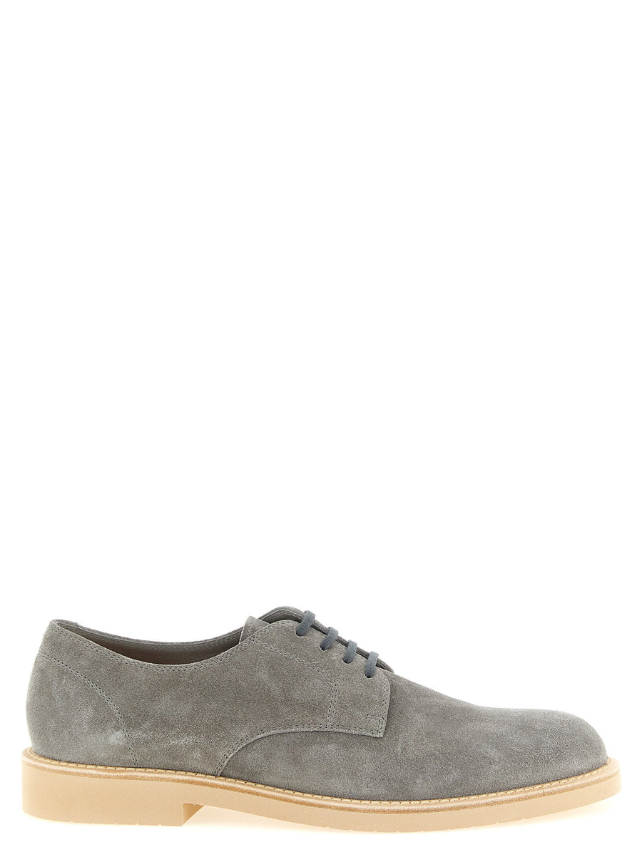 Brunello Cucinelli Derby Light Oxford — Gray