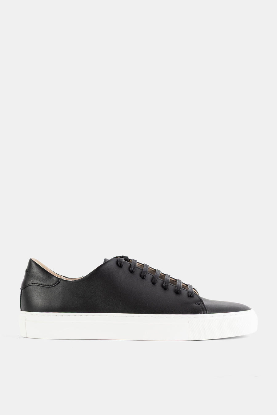 Brightway Smooth leather upper; rubber sole sneakers in black
