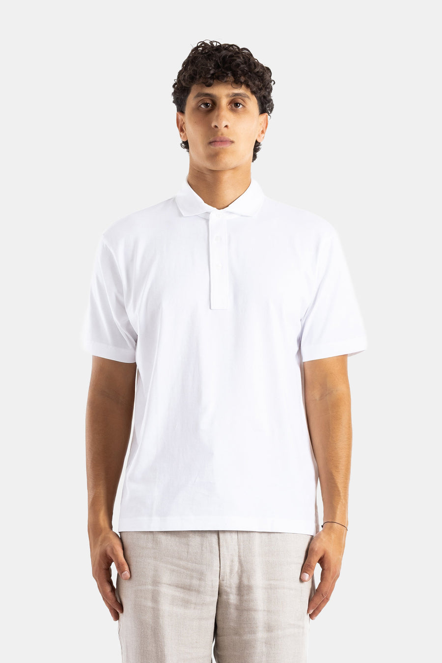 Handvaerk Pima Cotton polo in white