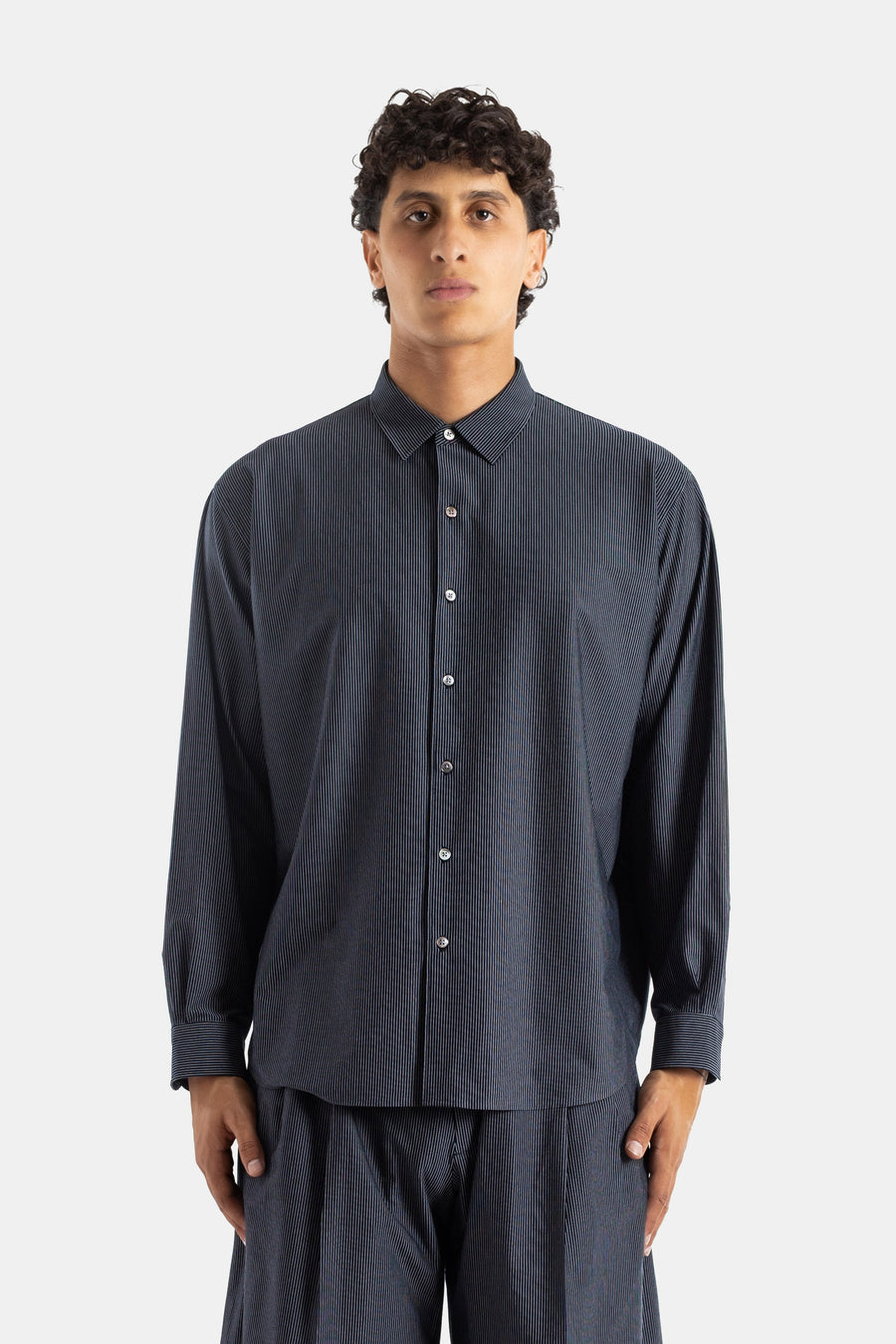 Kanemasa Phil. Cotton technical jersey shirt in black