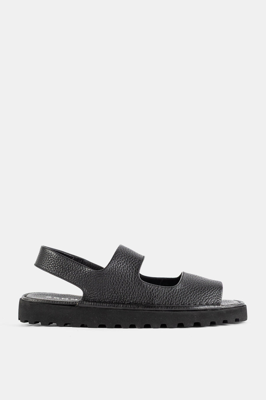 Marsell Black deer leather sandal in black
