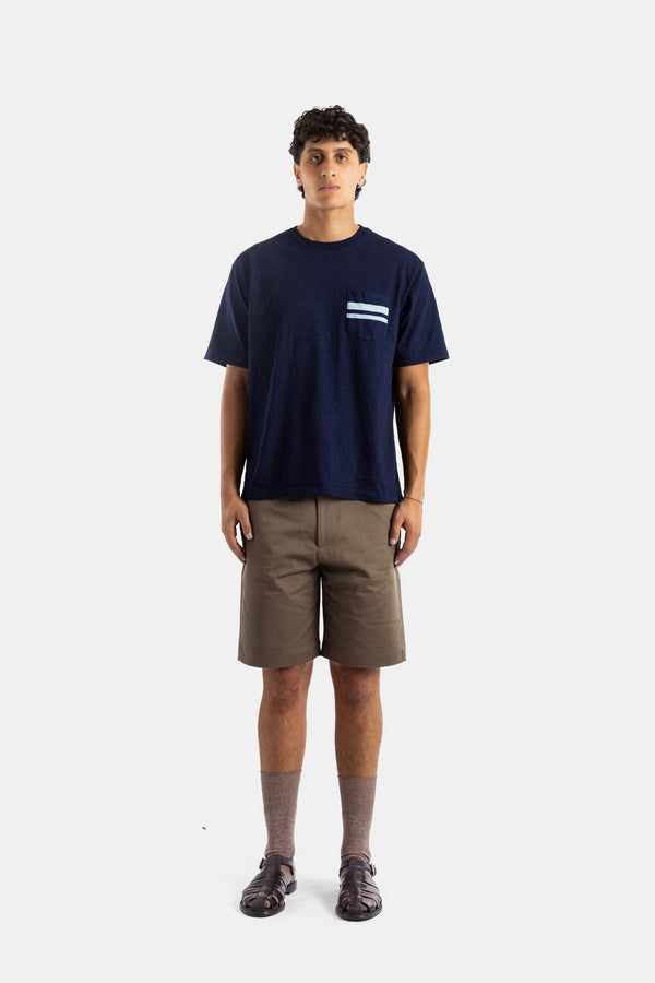 Momotaro American cotton and extra-long staple Giza cotton shorts in brown