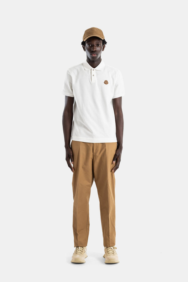 Moncler Cotton piqué polo shirt in white
