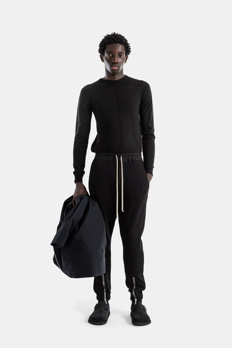 Rick Owens Nep Terry jersey joggers in black