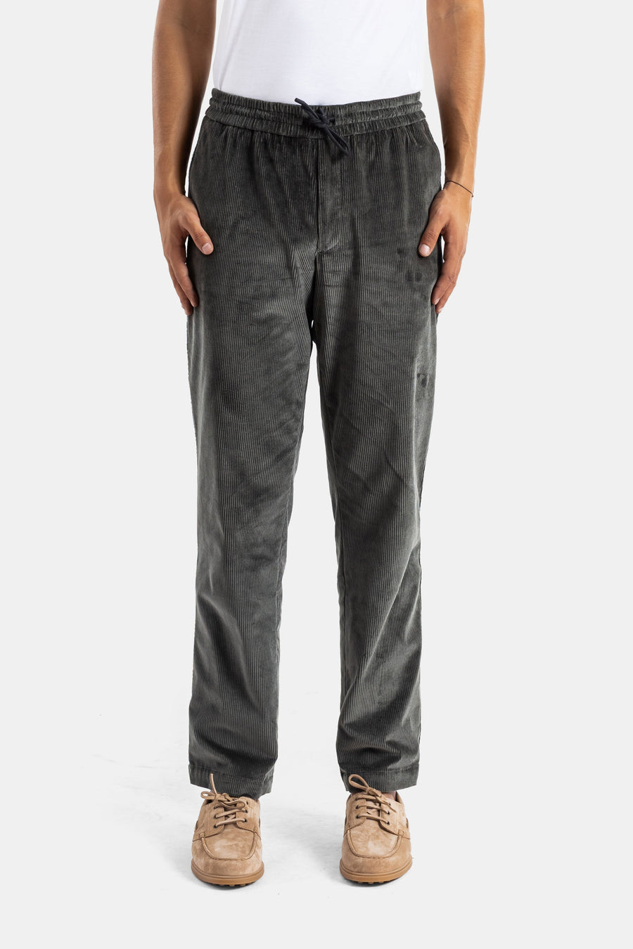 Sease Medium-wale cotton corduroy trouser in gray