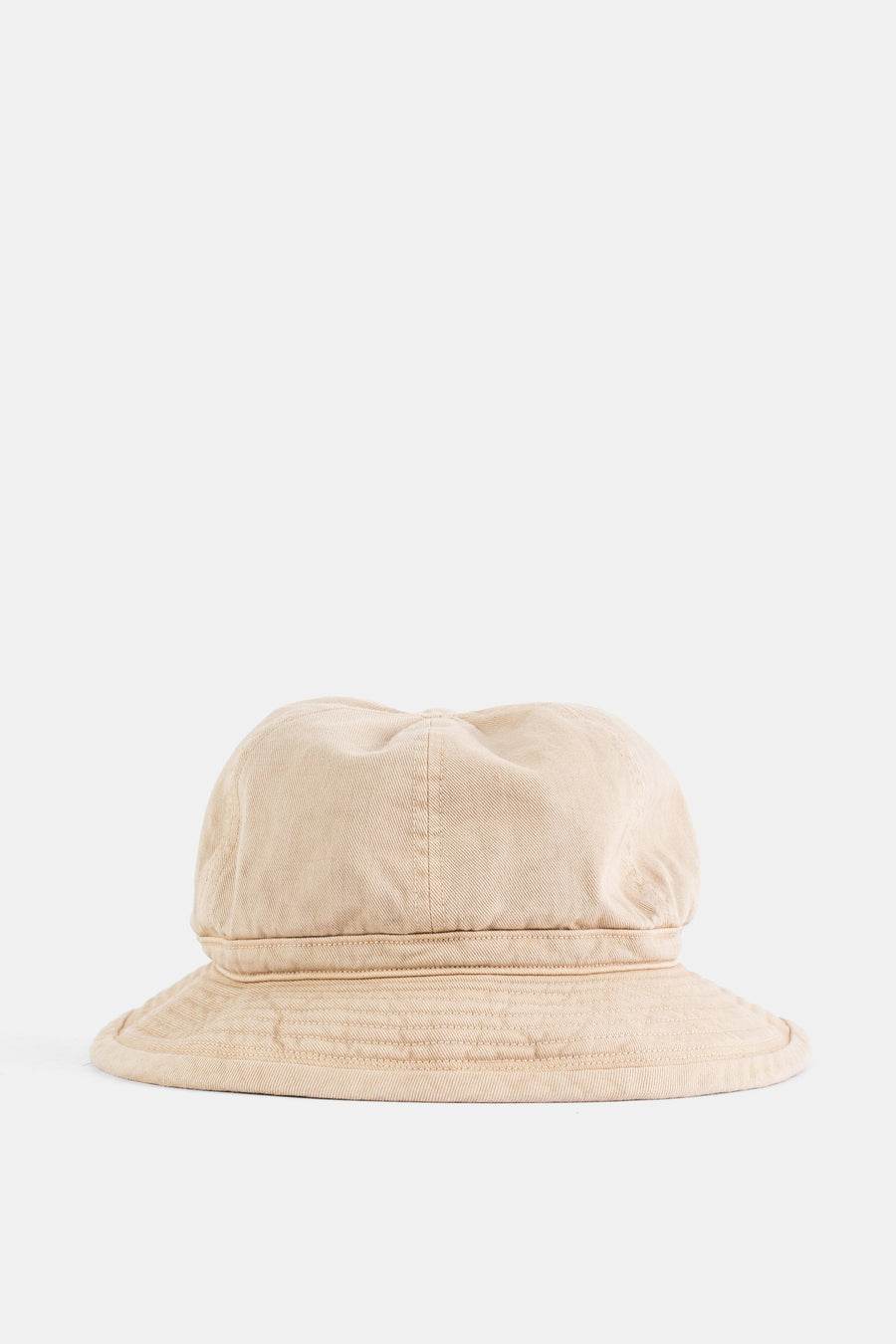 Taiga Takahashi TTSS26010 Yakusugi cedar-dyed cotton bucket hat in beige