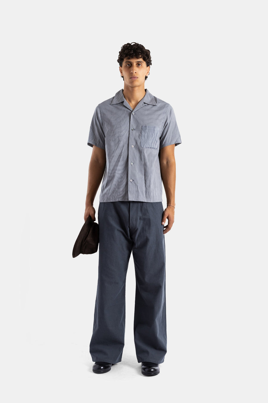 Taiga Takahashi Japanese canvas shirt in blue