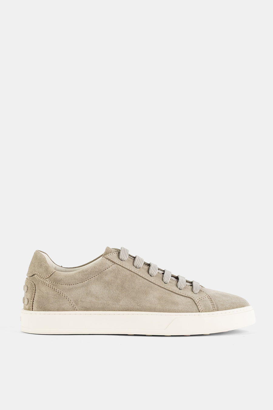 Tod's Light grey taupe calf suede sneaker in gray