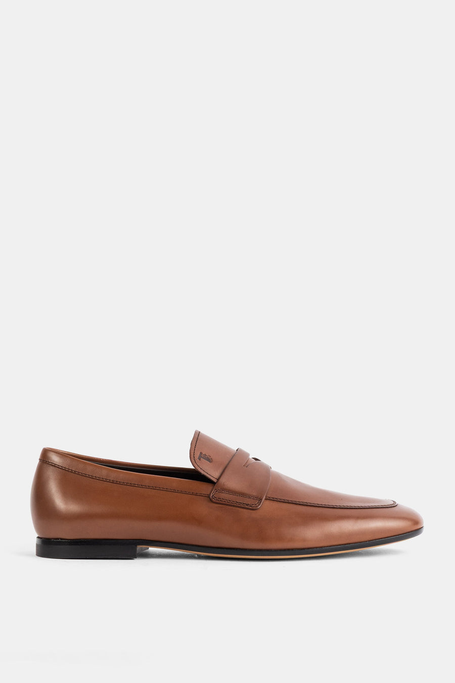 Tod's Cognac leather loafer in brown
