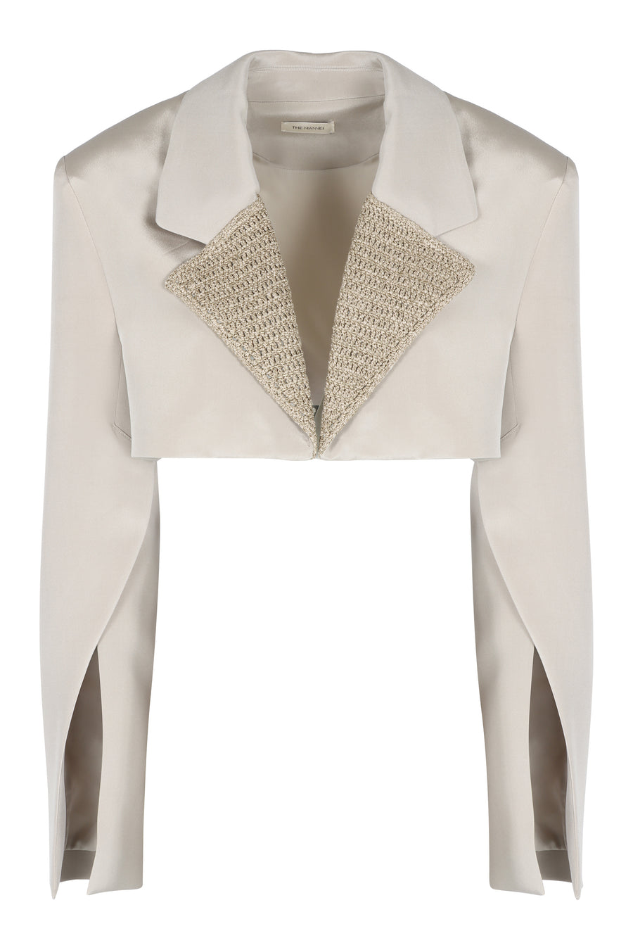 Marica Silk Blazer Beige Blazers