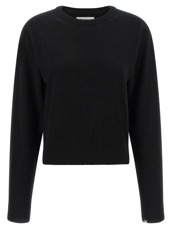 تي شيرت Pure كشمير برقبة دائرية كنزة من Extreme Cashmere — أسود