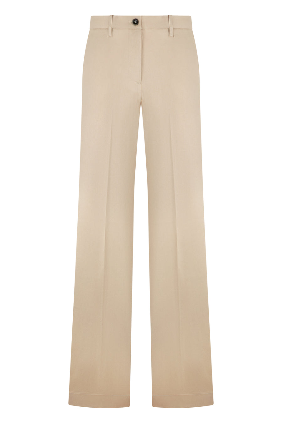 Straight Trousers Ivory Linen