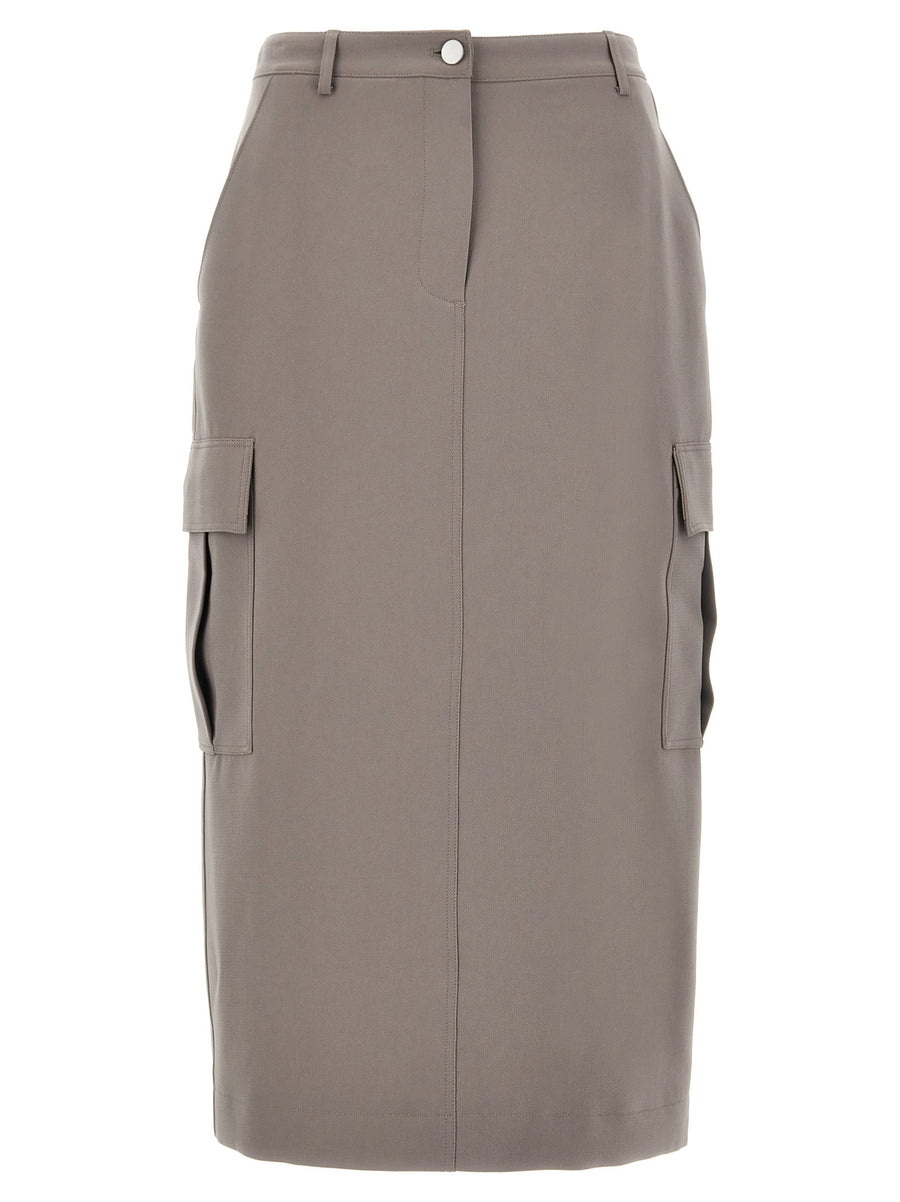 Theory Relaxed Cargo Skirt — taupe