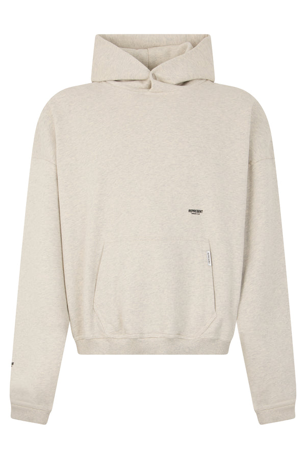 Hoodie Cream Marl Cotton Jumpers