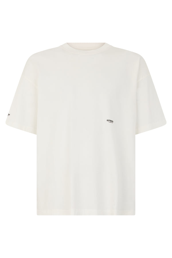 T-Shirt With Chest Logo White Flat Cotton T-shirts