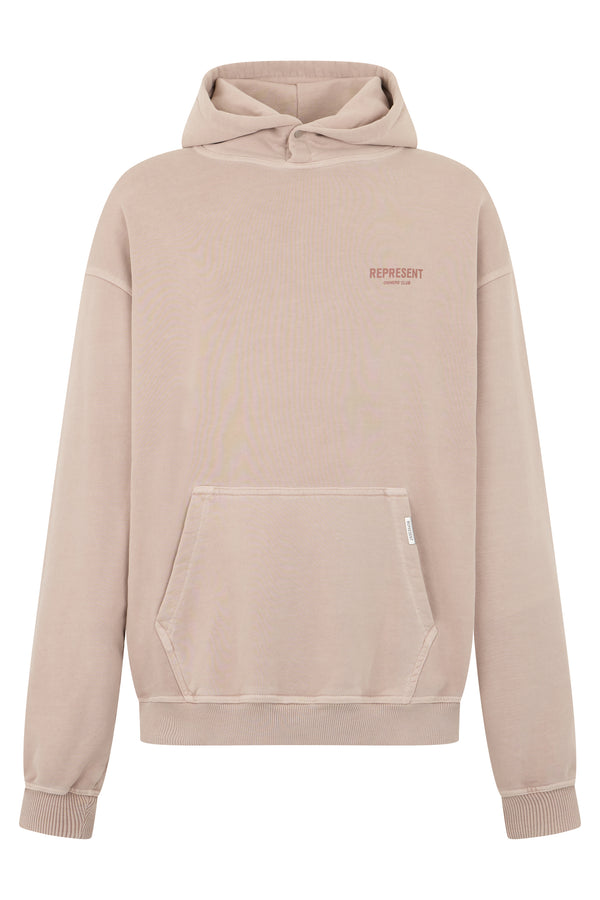 Hooded Sweatshirt Beige Cotton Jumpers