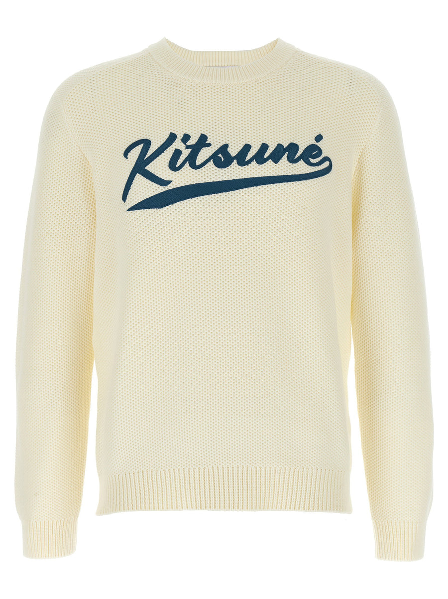 Maison Kitsuné Kitsune Varsity Sweatshirt — cream