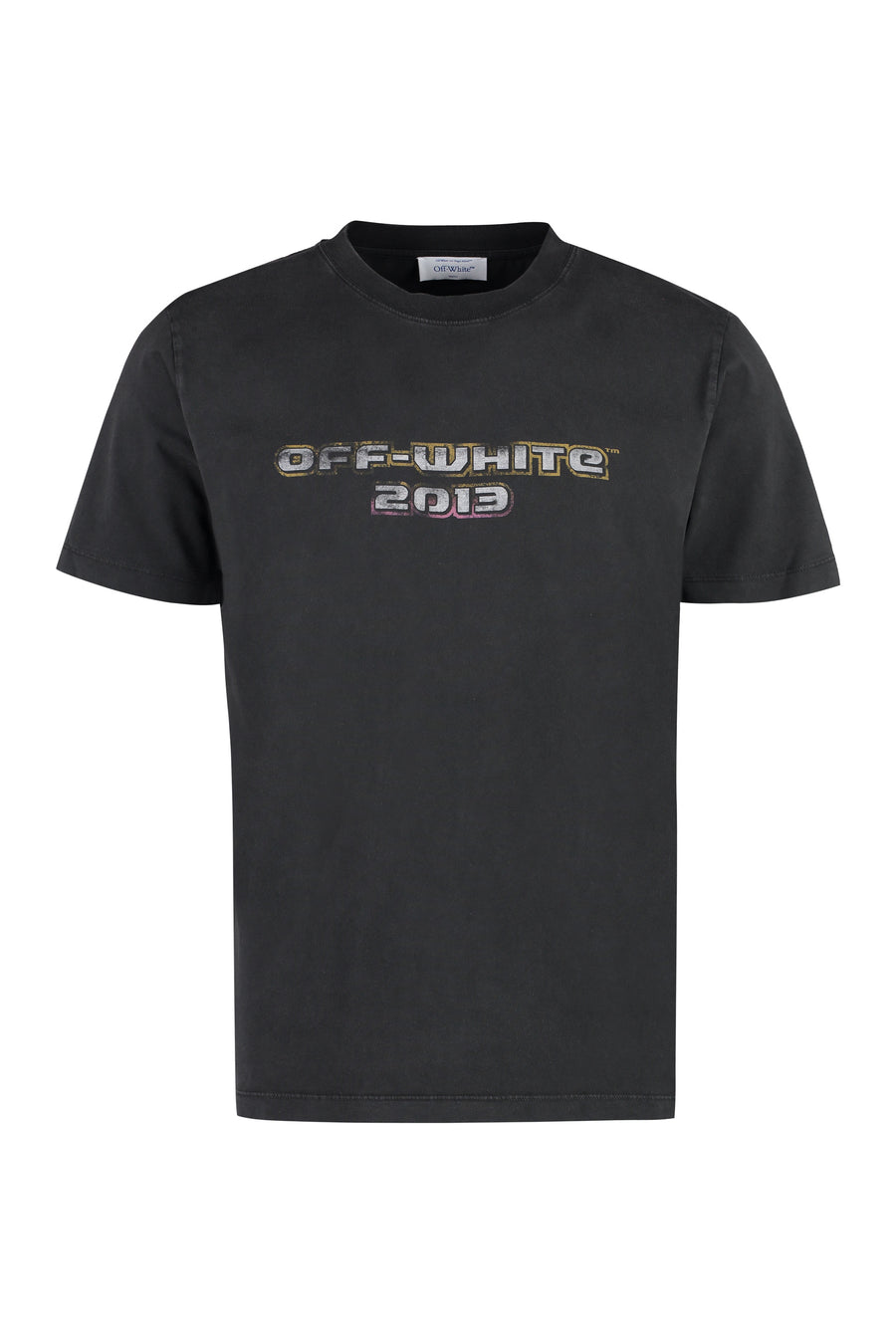 Printed Cotton T-Shirt Black Main: Cotton; Collar: T-shirts