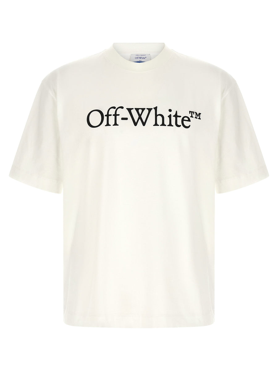 Off White Logo-Print Cotton Jersey T-Shirt — White