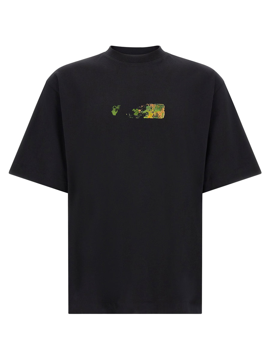Off White Spices Arrow Graphic Print T-Shirt — Black