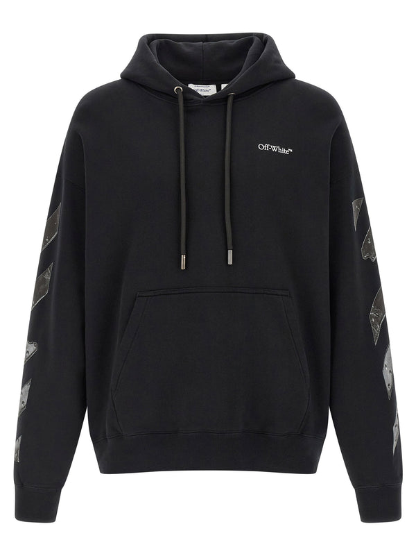 تي شيرت بطبعة Arrow Skate من Off White معدن هودي — أسود