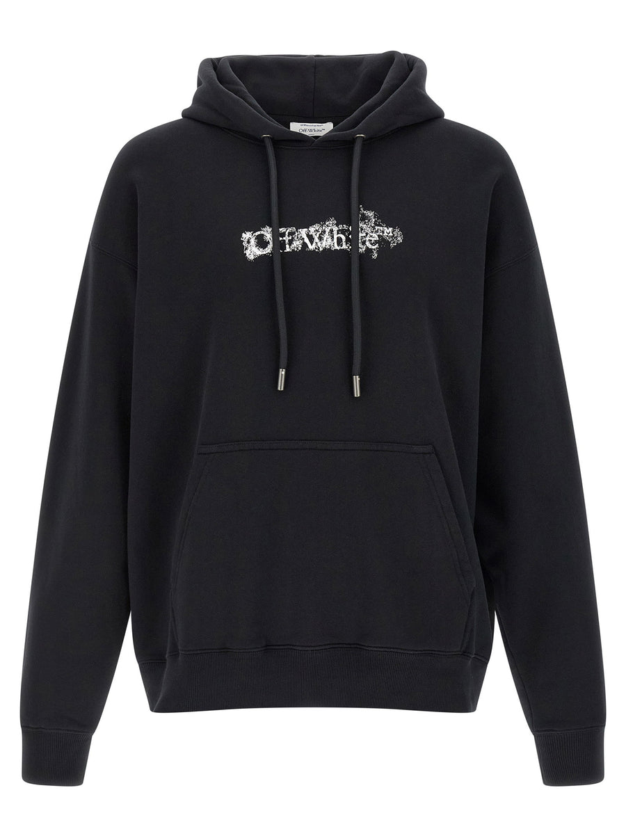 Off White Heraldic Arrow Skate Print Hoodie — Black