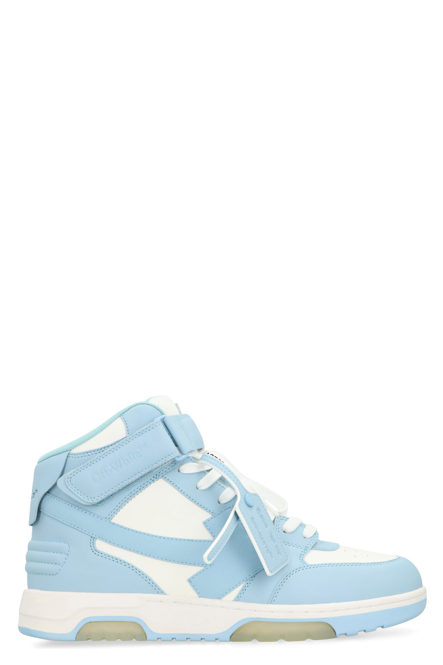 High-Top Sneakers Light Blue Polyester Trainers