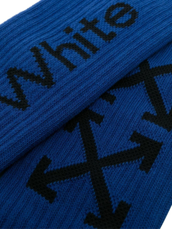 Arrow Logo Mid Lenght Socks Blue Clothing > Underwear