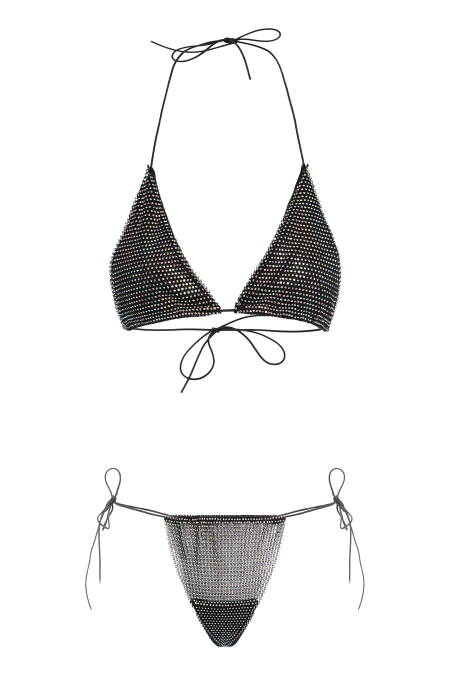 Two-Piece Swimsuit Orchid Black Other Fibers Bikinis